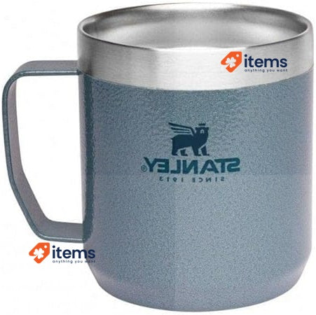 STANLEY Classic Legendary Camp Mug 0.35L Hammertone Ice Stainless Steel Mug 1913