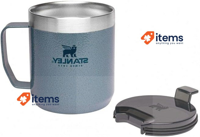 STANLEY Classic Legendary Camp Mug 0.35L Hammertone Ice Stainless Steel Mug 1913