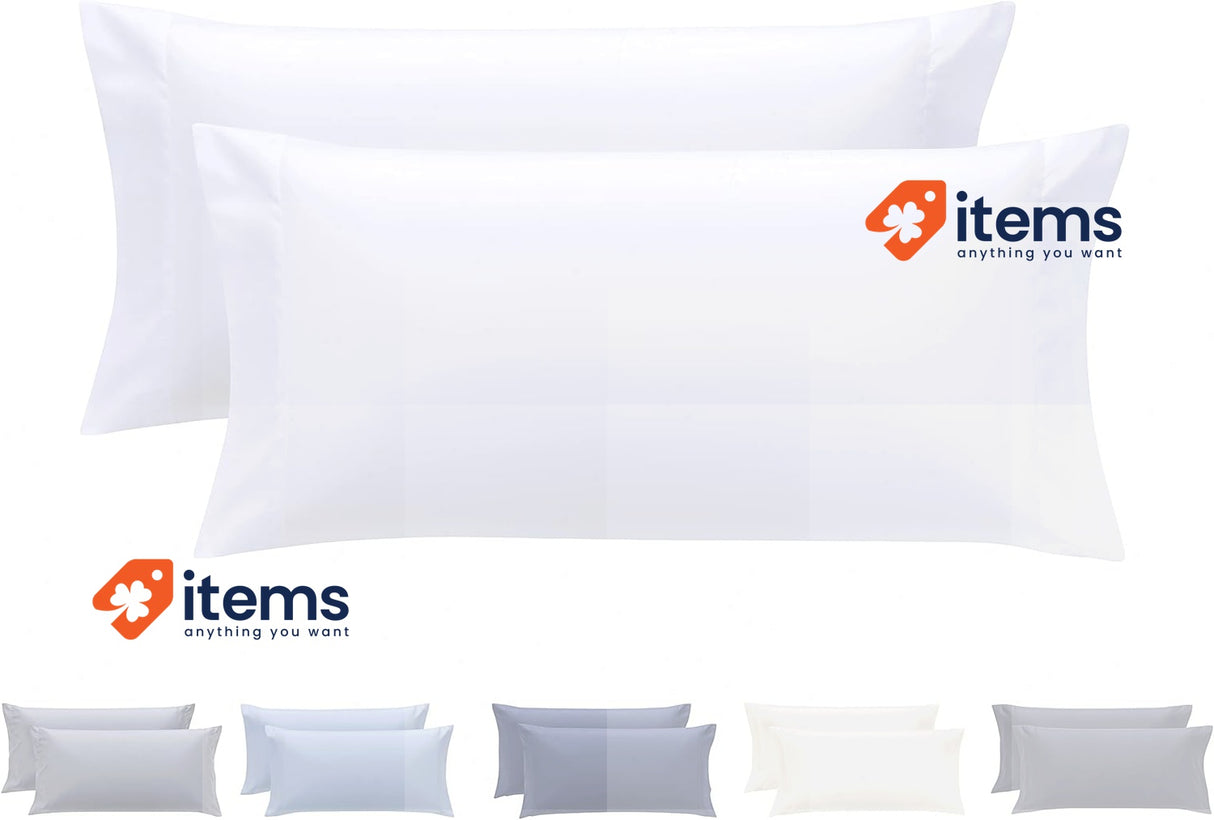 Todocama Set of 2 Standard Pillows Extra Microfiber Soft White Todocama 2 Super