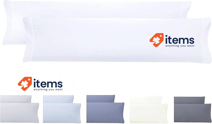 Todocama Set of 2 Extra Soft Hypoallergenic Cushion Covers 150x40cm White