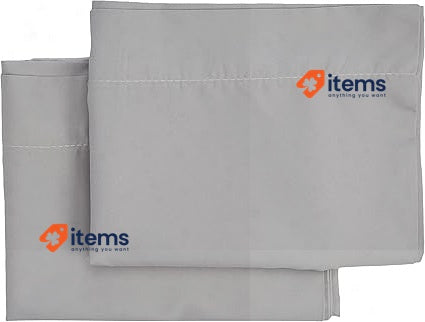 Todocama Pair of Pillow Cases Extra Soft Hypoallergenic Light Grey 120x40cm