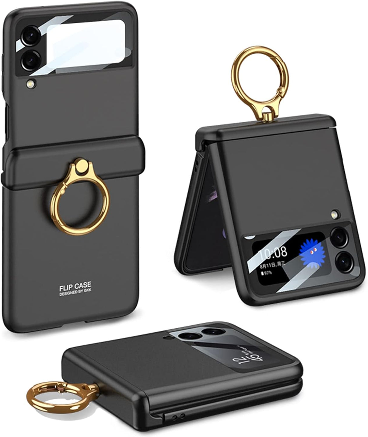 COQUE Samsung Galaxy Z Flip 3 5G Case with Ring - Black