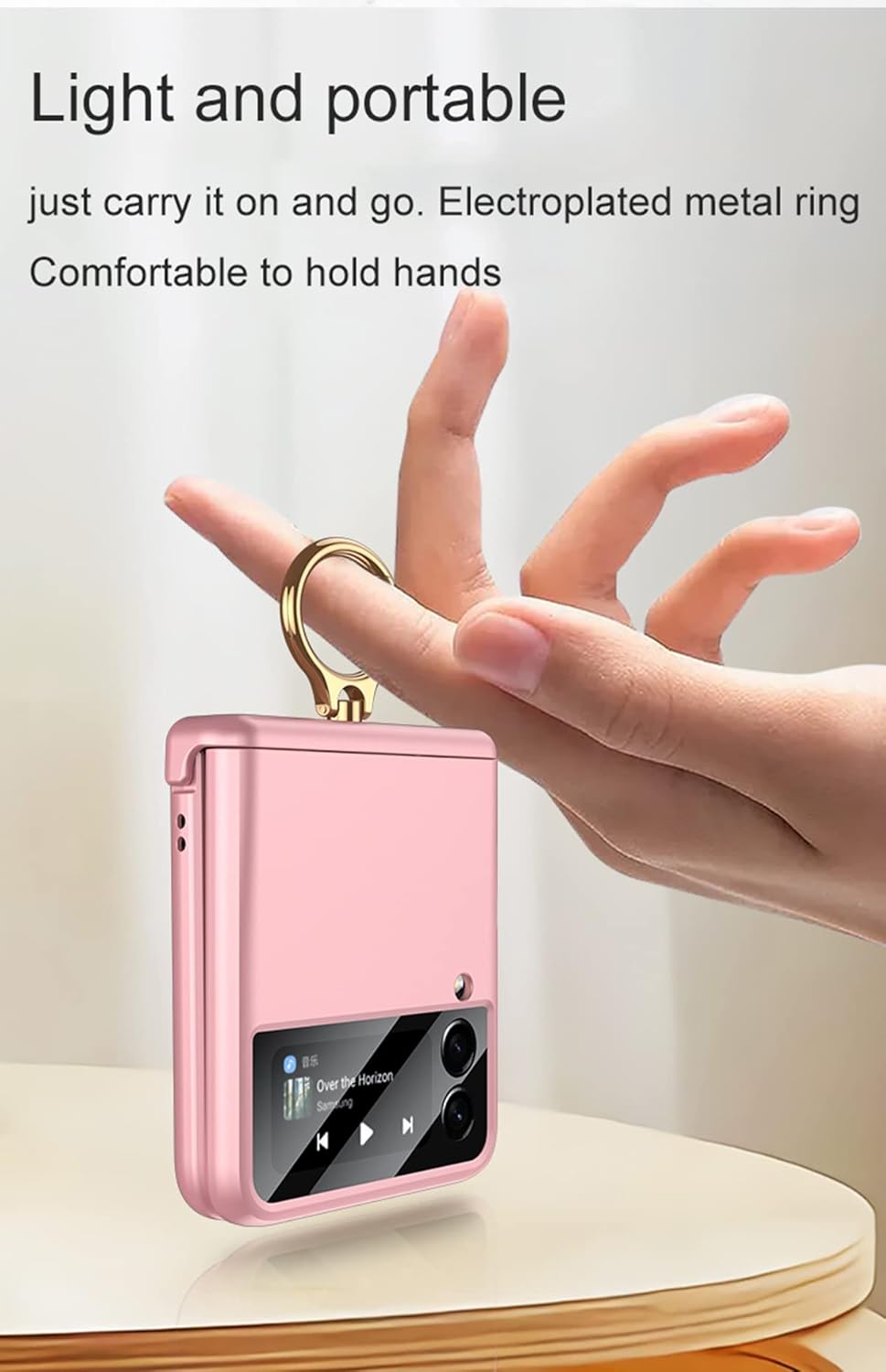 COQUE Samsung Galaxy Z Flip 3 5G Case with Ring - Black