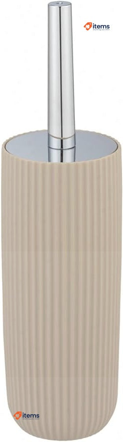 WENKO Agropoli Toilet Brush Set, Beige, BPA-Free, 36.5 x 10 cm, 1 Count