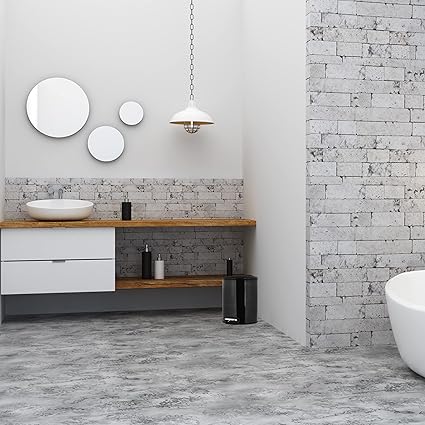 Relaxdays Bathroom Round Pedal Dustbin 5 Litre Metal Black