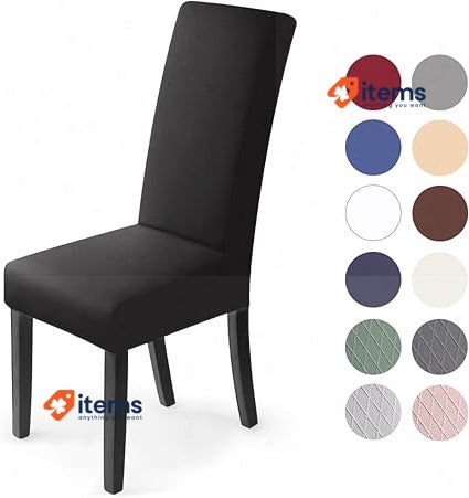 Balladhome Chair Covers, Set Of 4 Black - O Stretch Elastic Modern Cover Fitted