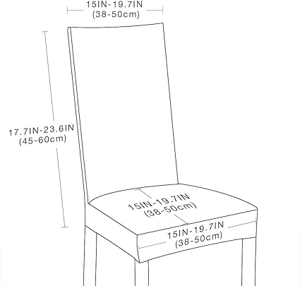 BalladHome Chair Covers, Set of 4 Black-O