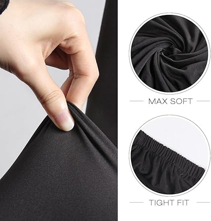 BalladHome Chair Covers, Set of 4 Black-O