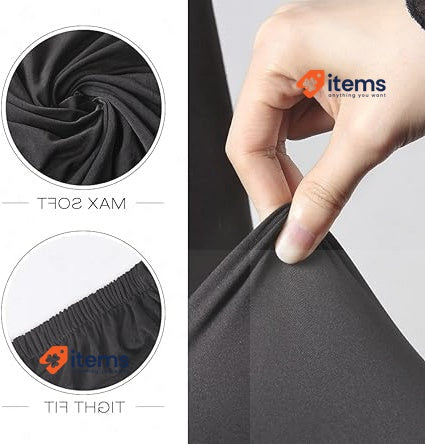 Balladhome Chair Covers, Set Of 4 Black - O Stretch Elastic Modern Cover Fitted