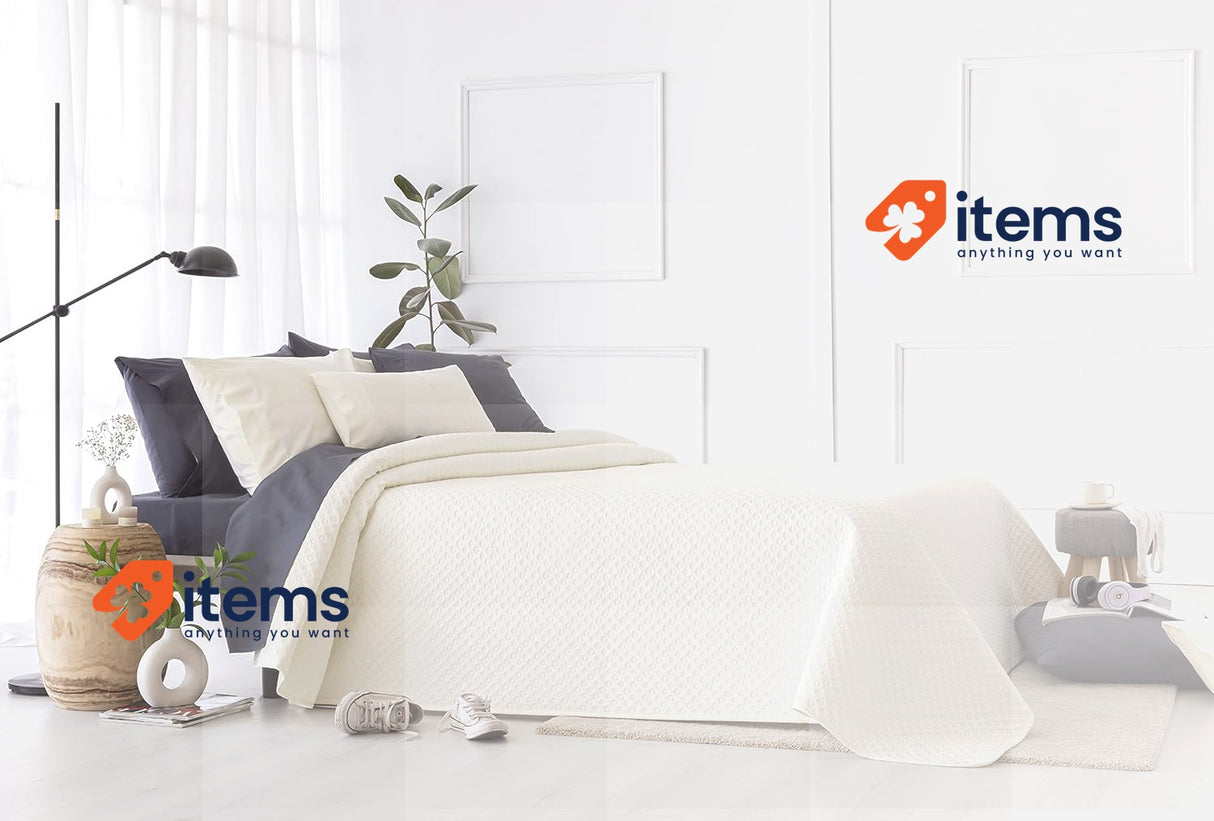 Todocama Fine Quilted Bedspread For All Seasons Soft Microfiber 80/90-180x260cm