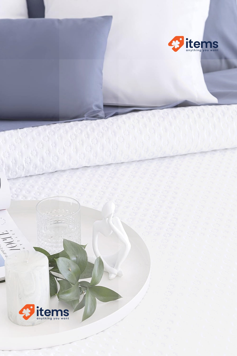 Todocama Fine Boutique Quilt With Pique Design 250x260cm White Quilts Bedspreads