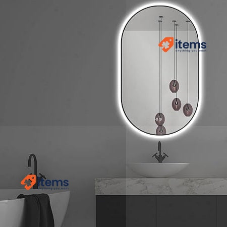 ApeJoy Round LED bathroom mirror ø60cm with lighting ApeJoy Bathroom 50 x 90 cm