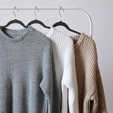 Ediesi, Coat Hangers, Hangers for Clothes 50 pieces - Black without Tie Bar