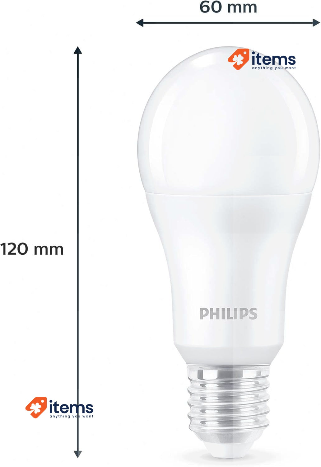 Philips LED Frosted A67 Light Bulb 3 Pack Warm White 2700K - E27 Edison Screw