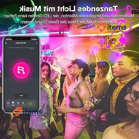DAYBETTER LED strip, RGB, 15 m wifi, 12 V with Alexa and Google Assistant