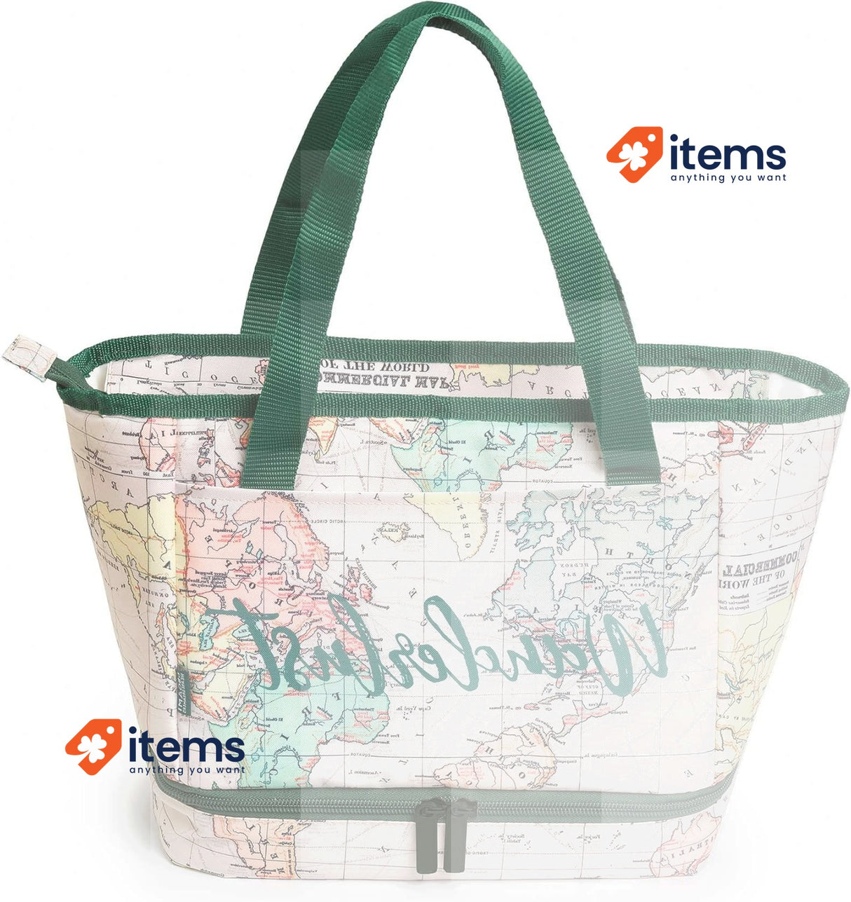 Legami - Lunch Bag, 31x24 Cm, Capacity 10.8 L With Zipper Closur Durable Closure