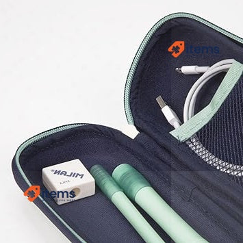 Semi - Rigid Oval Case 1918 Series. Green MILAN ®081145SNCGR Pencil Semi-Rigid