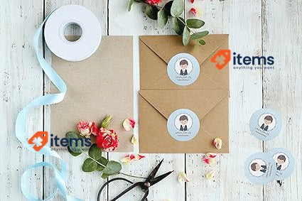 NAÏZAYA 70 First Communion Baby Stickers For Favors - Na Sticker Child Lettering