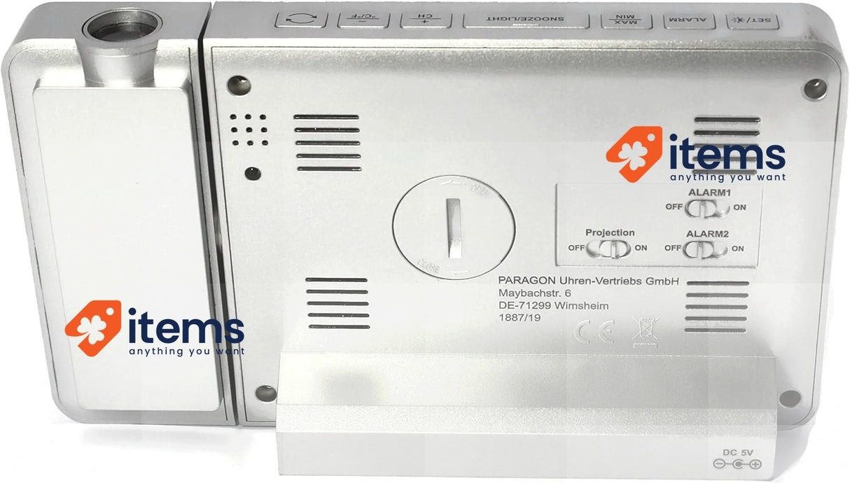 Atlanta Alarm Clock Silver <p>Digital radio alarm clock with projection of the