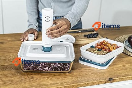 ZWILLING Fresh & Save Vacuum Starter Set, Glass, M/L, 16-pcs, La Mer