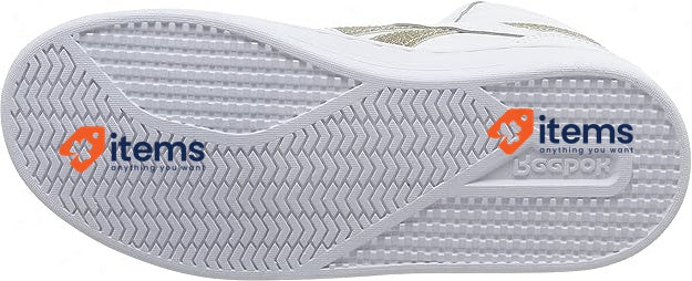 Reebok Girls Royal Prime Mid 2.0 Sneaker Size 13 UK (31 EU) White/Gold Met Child