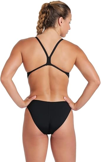 ARENA Women's Solid Team MaxLife Challenge Back One Piece Swimwear Black