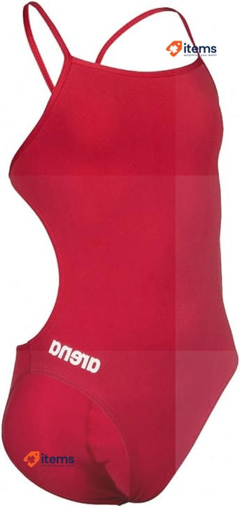 Arena Solid Challenge Team Junior Girl's One - Piece Swimsuit Size 8.5 Red 50+