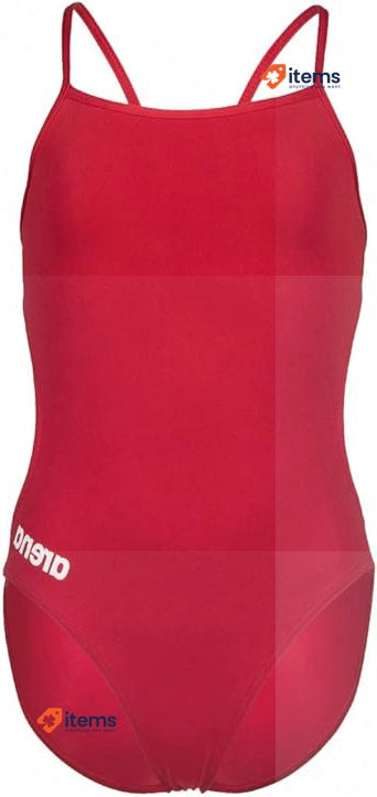 Arena Solid Challenge Team Junior Girl's One - Piece Swimsuit Size 8.5 Red 50+