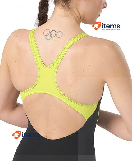 ARENA Women's Swimsuit Graphic Backed One Piece Black Swim Pro Back Swimwear