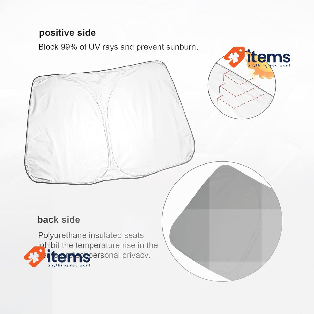 BIXUAN Sun Protection Compatible With Fiat 500 595 2017 - 2022 Windscreen For