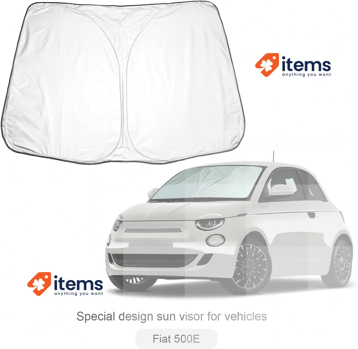 BIXUAN Sun Protection Compatible With Fiat 500 595 2017 - 2022 Windscreen For