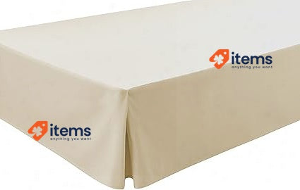 Easycosy - Base Platform Valance Sheet Box Beige 135x190/200cm 200 CM, CM 135 cm