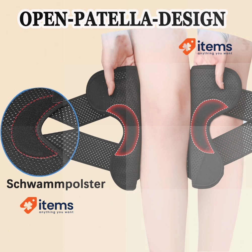 Knee Support, Knee Pads with Velcro Fastening and Patella Opening, Foldable