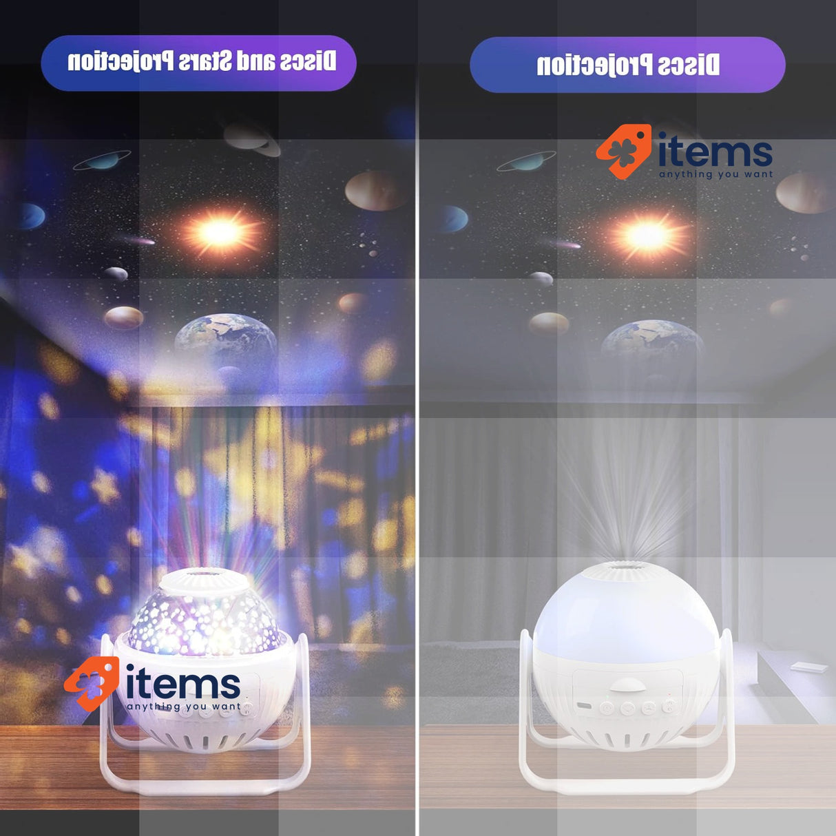 UNBON LED Starry Sky Projector, Night Light Children's Projector With Timer