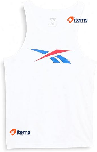 Reebok Men S Graphic Series Vector T - Shirt White/Vector Red/Vector Blue L