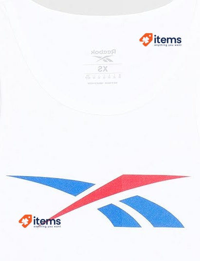 Reebok Men S Graphic Series Vector T - Shirt White/Vector Red/Vector Blue L