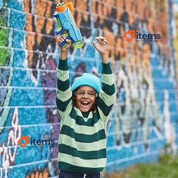 Nerf Elite Junior Explorer Easy-Play Toy Foam Blaster, Ages 6 & Up Hold Load