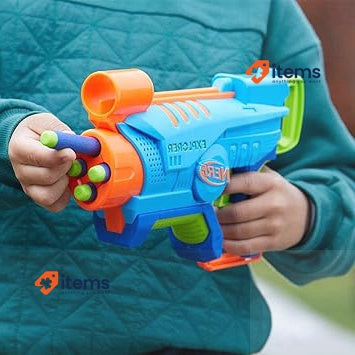 Nerf Elite Junior Explorer Easy-Play Toy Foam Blaster, Ages 6 & Up Hold Load