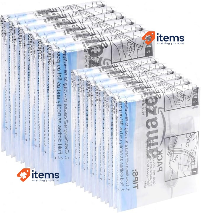 Amazon Basics Roll-Up Travel Storage Bags, Zipper, 12 count, 2 Pack of 6