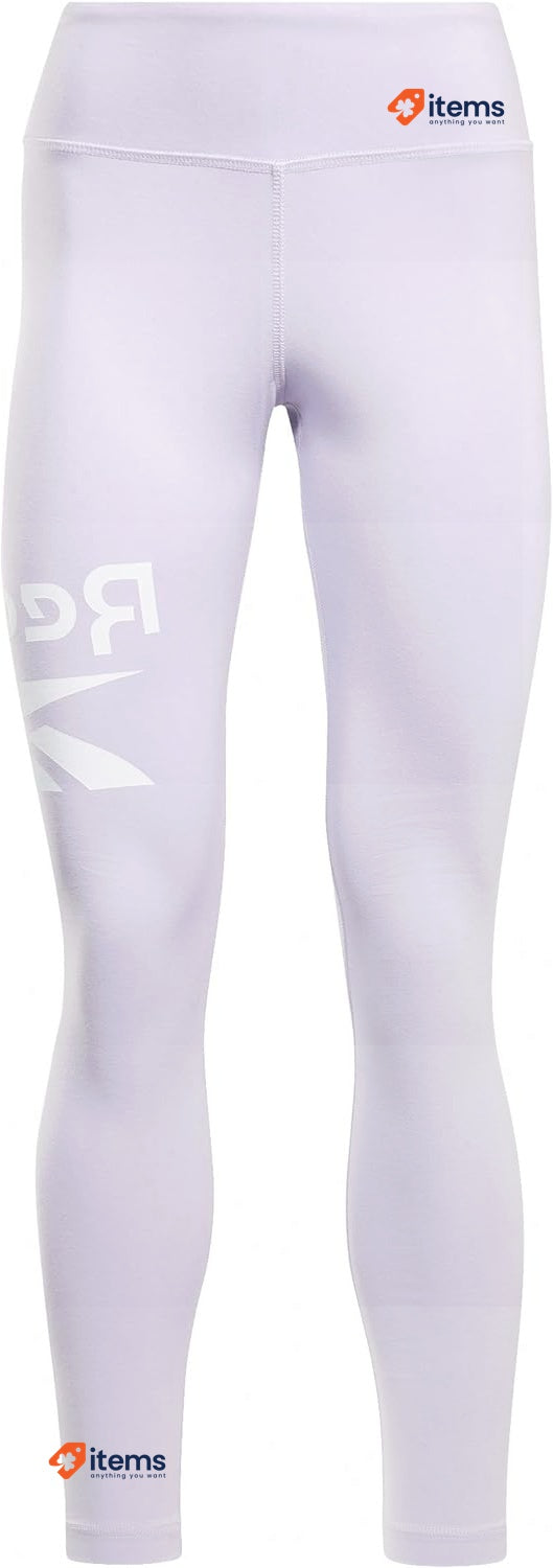 Reebok Women s Identity Logo Pull on Leggings Purple Oasis, Size M XL Women's