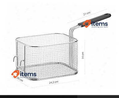 HENDI Fryer Basket For 207208 207307 209202 209301 Silver Handle 6L Deep Parts