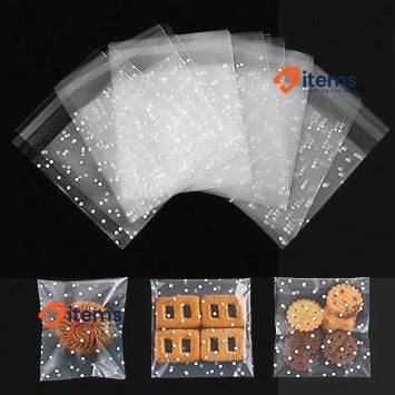 200 Pieces Cellophane Bags Clear Self - Adhesive Cookie Plastic Sweet Bakery Cm