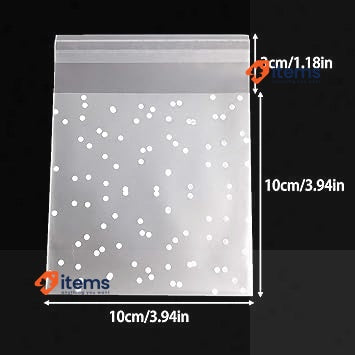 200 Pieces Cellophane Bags Clear Self - Adhesive Cookie Plastic Sweet Bakery Cm