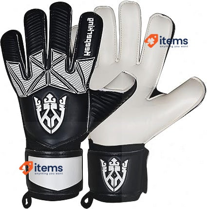 Keeperking Goalkeeper Gloves Children s Youth Adult Football Black-White 7 EU
