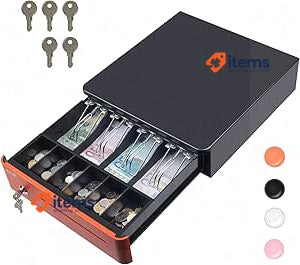 Tera Electronic cash register drawer with 1 removable coin compartment white