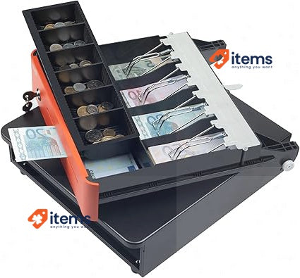 Tera Electronic cash register drawer with 1 removable coin compartment white