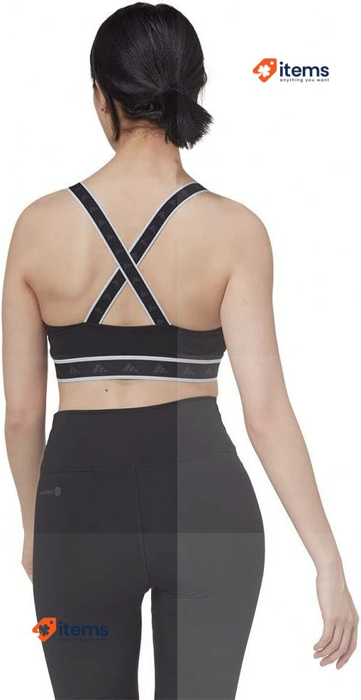 Adidas Womens Workout Bra - Medium Support Black, HN7248, MDD