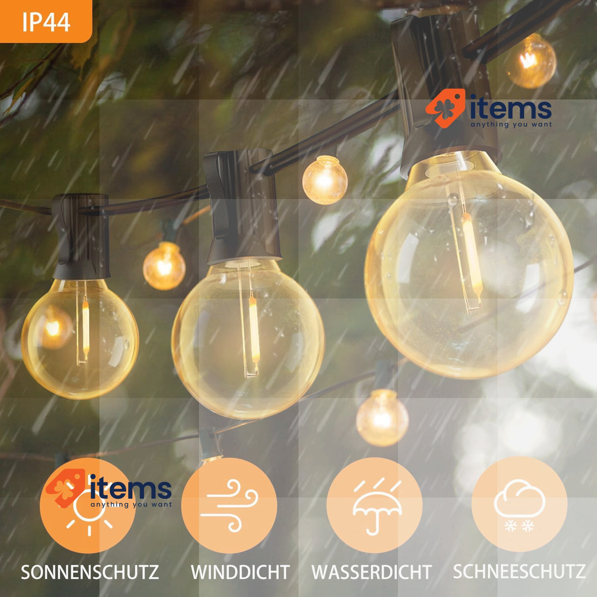 eisaro LED Fairy Lights Outdoor, 19 m Outdoor Fairy Lights Power