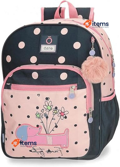 Enso Friends Together School Backpack Adaptable To Car Pink 30x38x12 Cms