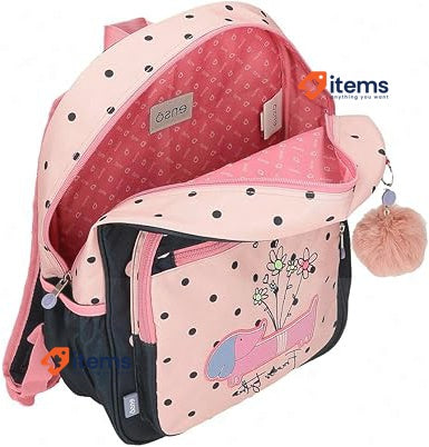 Enso Friends Together School Backpack Adaptable To Car Pink 30x38x12 Cms